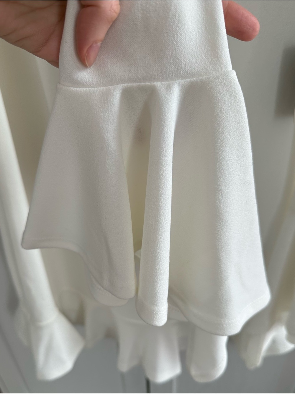 Lulus Forever Classy White Long Sleeve Ruffled Mini Dress White - Size S - Picture 3 of 5
